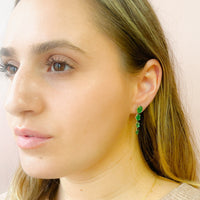 Graduating Emerald Drop Earrings