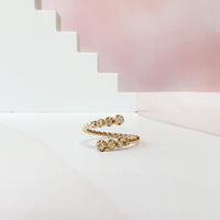 Graduated Diamond Wrap Ring