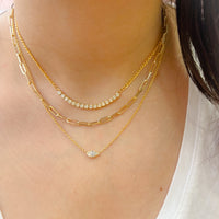 Marquise Diamond Bezel Necklace
