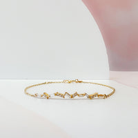 Zig Zag Baguette & Round Diamond Bracelet