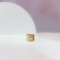 1ctw Lab Grown Marquise Ribbed Ring