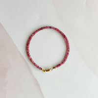 Faceted Pink Tourmaline Bracelet