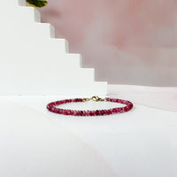 Faceted Pink Tourmaline Bracelet