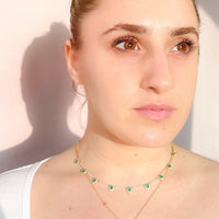 Pear Shape Emerald Necklace