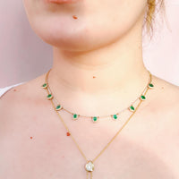Pear Shape Emerald Necklace