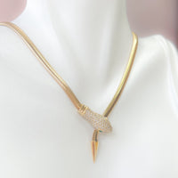 Gemstone Snake Necklace