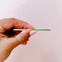 Flexible Light Green Emerald Bangle (Half)