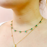 Pear Shape Emerald Necklace