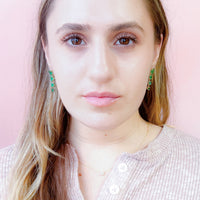 Graduating Emerald Drop Earrings