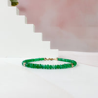 Faceted Emerald Bracelet