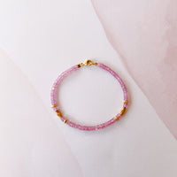 Faceted Pink Sapphire Bracelet