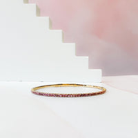 Flexible Pink Sapphire Bangle (Half)