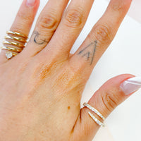 Gradated Diamond Wrap Ring