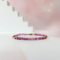 Faceted Pink Sapphire Bracelet