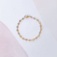 Bezel Aquarmarine Bracelet