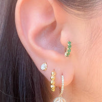Pearl Drop Huggie Earrings