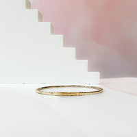 Flexible Light Green Emerald Bangle (Half)