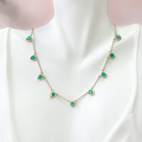 Pear Shape Emerald Necklace
