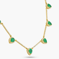 Pear Shape Emerald Necklace