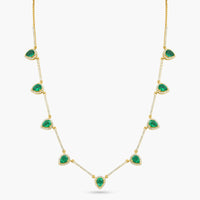 Pear Shape Emerald Necklace