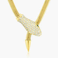 Gemstone Snake Necklace