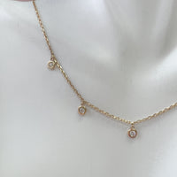 Dangling Round Diamond Necklace