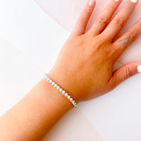 Diamond Tennis Bracelet (Buttercup Setting)