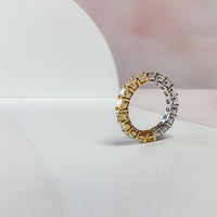 Two Tone Diamond Eternity Band