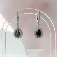 Sapphire Pear Shape Drop Earrings