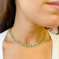 Emerald Halo Necklace