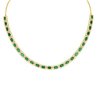 Emerald Halo Necklace