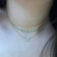 Lab Grown Emerald Cut Diamond Necklace