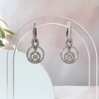 Intertwining Halo Drop Earrings