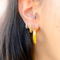 Puffed Gold Hoop
