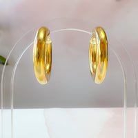 Puffed Gold Hoop