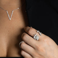 Pear Flower Wrap Ring
