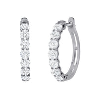 7Stone Diamond Hoops