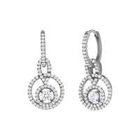 Intertwining Halo Drop Earrings
