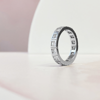 Princess Bezel Eternity Band