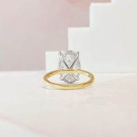 Oval Solitaire with Hidden Halo