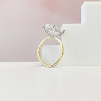 Oval Solitaire with Hidden Halo