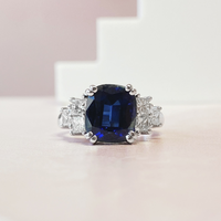 Cushion Cut Sapphire Ring