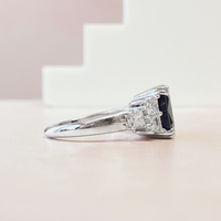 Cushion Cut Sapphire Ring