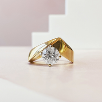 Retro Solitaire Ring