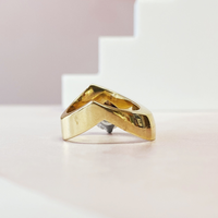 Retro Solitaire Ring