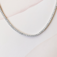Diamond Tennis Necklace (Traditional 4Prong Setting)