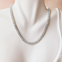 Diamond Tennis Necklace (Traditional 4Prong Setting)