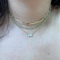 Lab Grown Oval Diamond Necklace