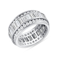 NS Baguette & Round Eternity Band