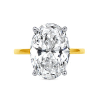 Oval Solitaire with Hidden Halo